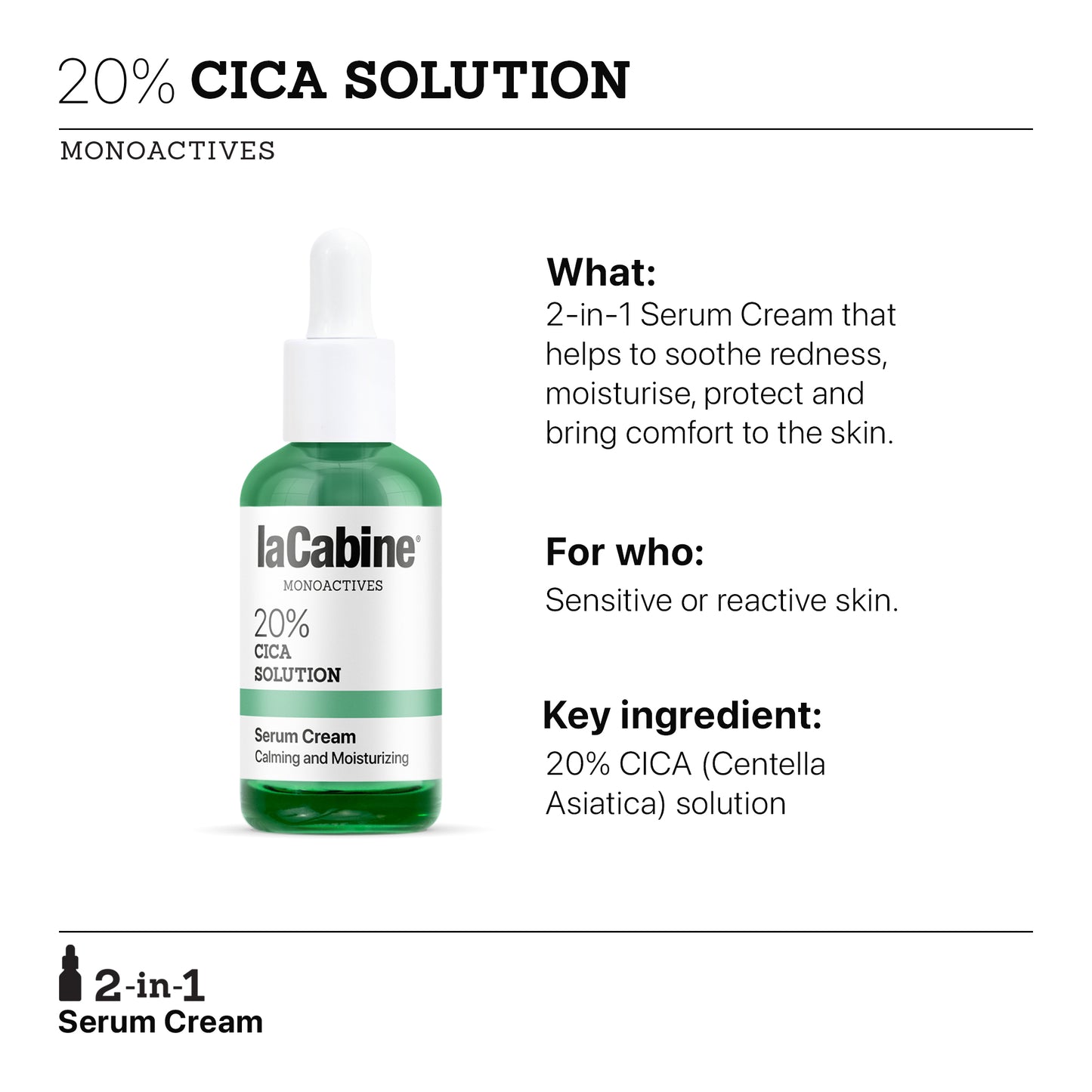 Serum Cream 20% Cica Solution 30ml